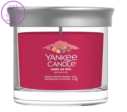 Svíčka Yankee Candle signature tumbler malý - SANTA ON SKIS ( 43510 )