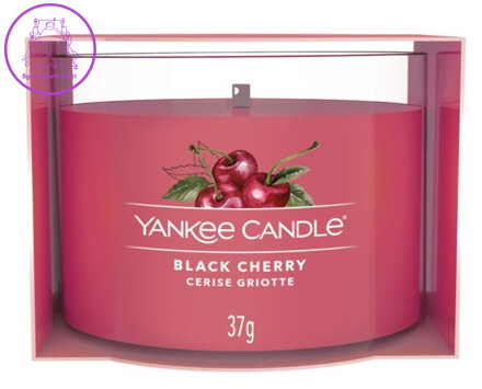 YANKEE CANDLE PLNĚNÁ VOTIVNÍ SVÍČKA VE SKLE - BLACK CHERRY