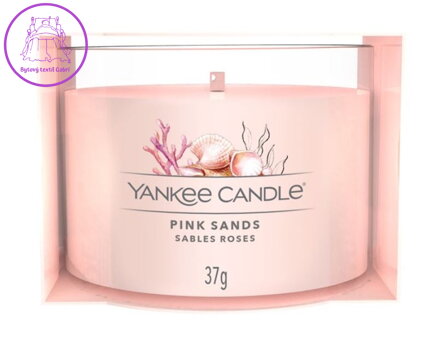 YANKEE CANDLE PLNĚNÁ VOTIVNÍ SVÍČKA VE SKLE - PINK SANDS