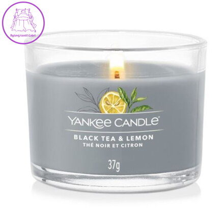 YANKEE CANDLE VOTIVNÍ SVÍČKA PLNĚNÁ VE SKLE - BLACK TEA & LEMON