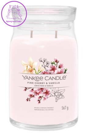 YANKEE CANDLE SIGNATURE VELKÝ - PINK CHERRY & VANILLA 567g
