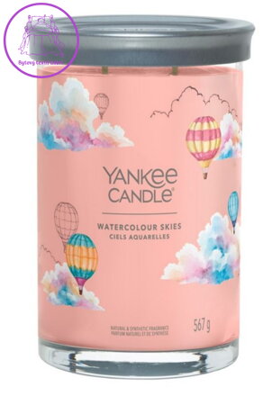 YANKEE CANDLE SIGNATURE TUMBLER VELKÝ - WATERCOLOUR SKIES  567g