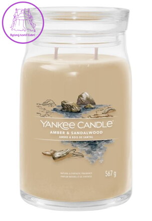 YANKEE CANDLE SIGNATURE VELKÝ - AMBER & SANDALWOOD 567g