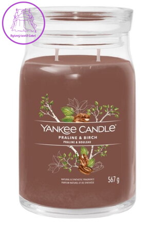 YANKEE CANDLE SIGNATURE VELKÝ - PRALINE & BIRCH 567g Výprodej