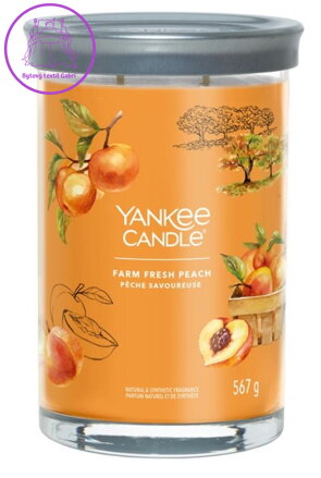 YANKEE CANDLE SIGNATURE TUMBLER VELKÝ - FRESH FARM PEACH 567g Výprodej