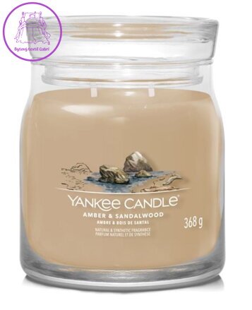 YANKEE CANDLE SIGNATURE STŘEDNÍ - AMBER & SANDALWOOD  368g