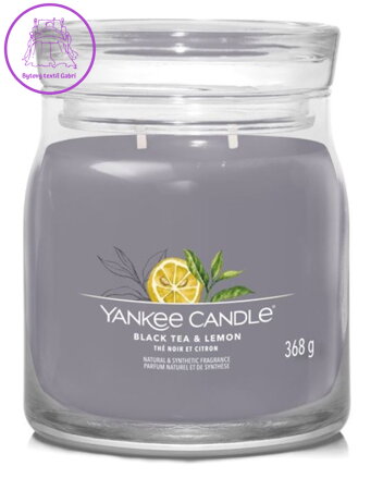 YANKEE CANDLE SIGNATURE STŘEDNÍ - BLACK TEA & LEMON 368g
