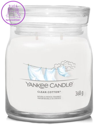 YANKEE CANDLE SIGNATURE STŘEDNÍ - CLEAN COTTON 368g