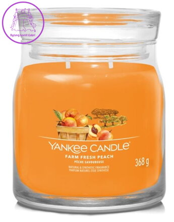 YANKEE CANDLE SIGNATURE STŘEDNÍ - FRESH FARM PEACH 368g Výprodej