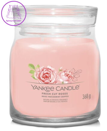 YANKEE CANDLE SIGNATURE STŘEDNÍ - FRESH CUT ROSES 368g