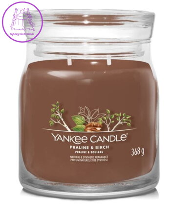 YANKEE CANDLE SIGNATURE STŘEDNÍ - PRALINE & BIRCH 368g Výprodej