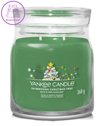 YANKEE CANDLE SIGNATURE STŘEDNÍ - SHIMMERING CHRISTMAS TREE 368g