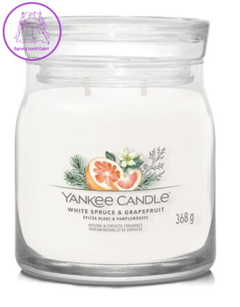 YANKEE CANDLE SIGNATURE STŘEDNÍ - WHITE SPRUCE & GRAPEFRUIT 368g