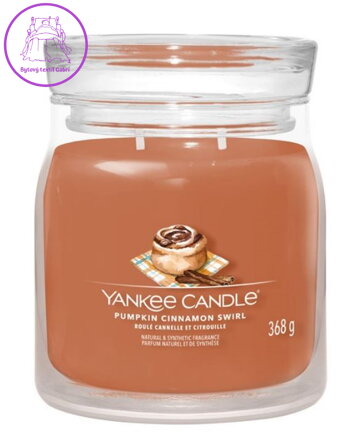 YANKEE CANDLE SIGNATURE STŘEDNÍ - PUMPKIN CINNAMON SWIRL  368g
