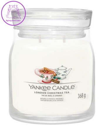 YANKEE CANDLE SIGNATURE STŘEDNÍ - LONDON CHRISTMAS TEA  368g