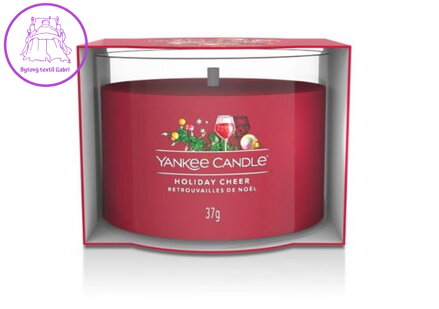YANKEE CANDLE VOTIVNÍ SVÍČKA PLNĚNÁ VE SKLE - HOLIDAY CHEER