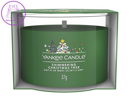 YANKEE CANDLE VOTIVNÍ SVÍČKA PLNĚNÁ VE SKLE - SHIMMERING CHRISTMAS TREE