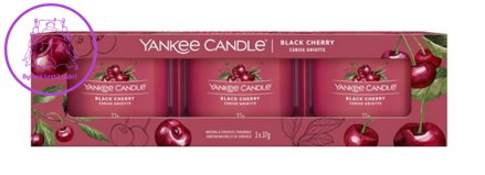YANKEE CANDLE SADA VOTIVNÍCH SVÍČEK PLNĚNÝCH VE SKLE - BLACK