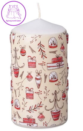 Válec 60x110 mm Christmas Glory, svíčka