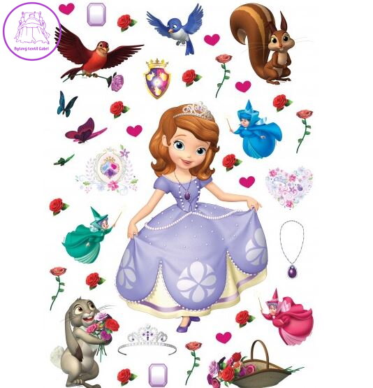  Samolepící dekorace na zeď 42,5x65cm Disney Sofie - DK 1738-2025