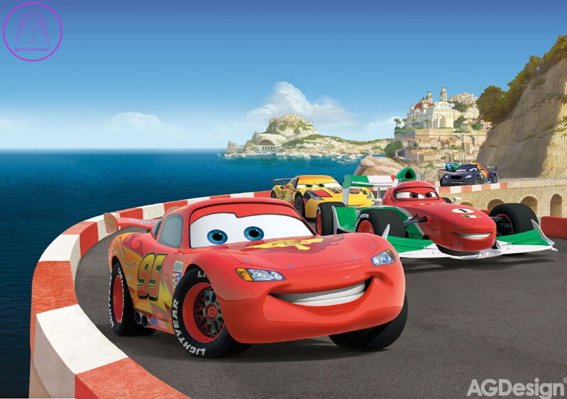 Dětská fototapeta standard papírová - FTDS 1924 Disney Cars 2 race 255x180cm - 2022