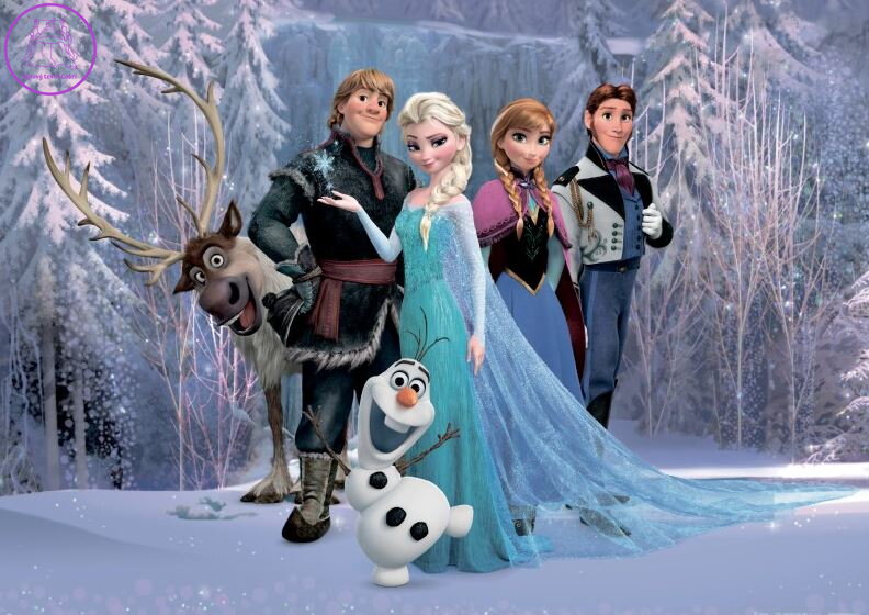  Dětská papírová fototapeta 156x112cm - FTDSS 1953 Disney Frozen-2022