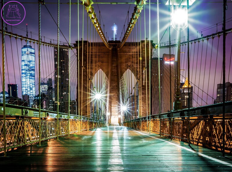 Fototapeta vliesová premium collection - FTNXXL 2439 Brooklynský most 360x270cm - 4 dílná