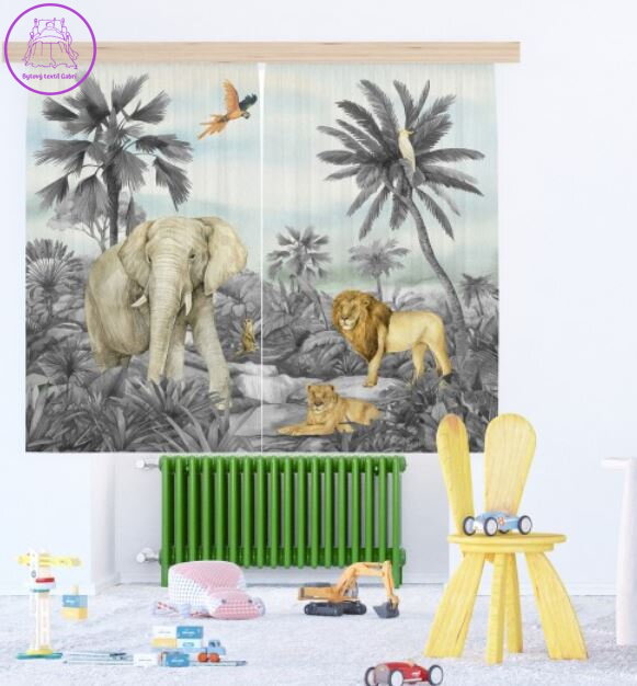 Dětské závěsy kusové 2x90x160cm Dino FCSXL317 - 003
