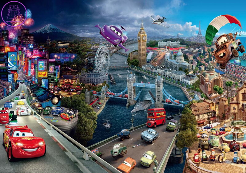 Dětská fototapeta vliesová premium collection - FTDN 5051 Disney Cars 360x270cm - 2022