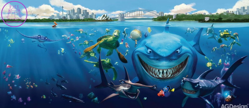 Dětská fototapeta vliesová horizontal - FTDNH 5313 Disney hledá se Nemo 202x90cm - 2022