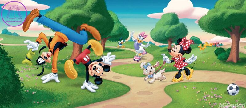 Dětská fototapeta vliesová horizontal - FTDNH 5323 Disney Mickey Mouse 202x90cm - 1 dílná-2022