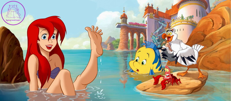 Dětská fototapeta vliesová horizontal - FTDNH 5363 Disney Ariela 202x90cm -2022