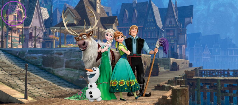 Dětská fototapeta vliesová horizontal - FTDNH 5365 Disney Frozen 202x90cm - 1 dílná-2022
