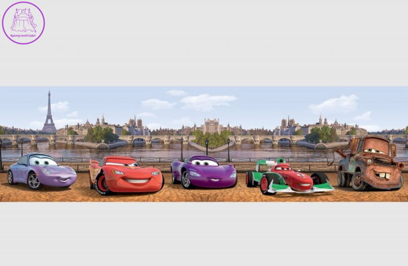 Samolepící bordura do dětského pokoje Disney Cars - WBD 8081