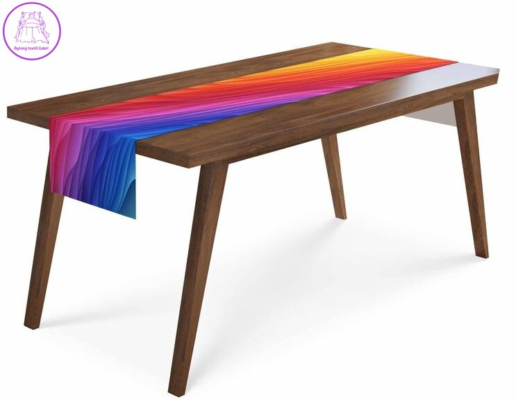  Běhoun na stůl - barevné vlny více rozměrů