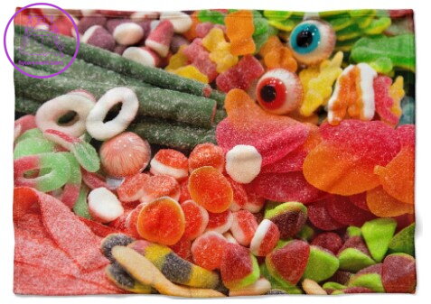 Fleecová fotodeka - Bonbony více rozměrů Fleecová fotodeka - Bonbony více rozměrů