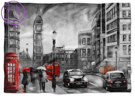  Fleecová fotodeka - Londýn art více rozměrů 