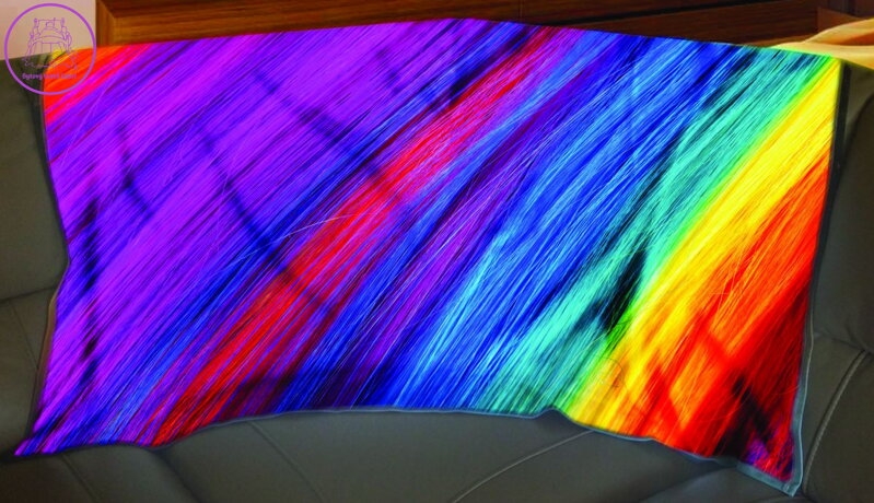 Fleecová fotodeka - Duhové vlasy více rozměrů Fleecová fotodeka - Duhové vlasy více rozměrů