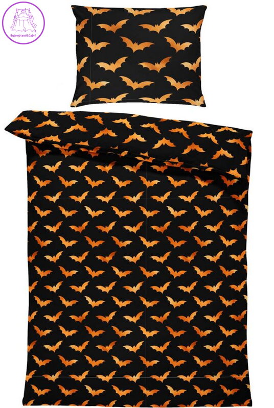 Povlečení z moderního materiálu Interlock fototisk 3D efekt - Halloween bats Povlečení z moderního materiálu Interlock fototisk 3D efekt - Halloween bats
