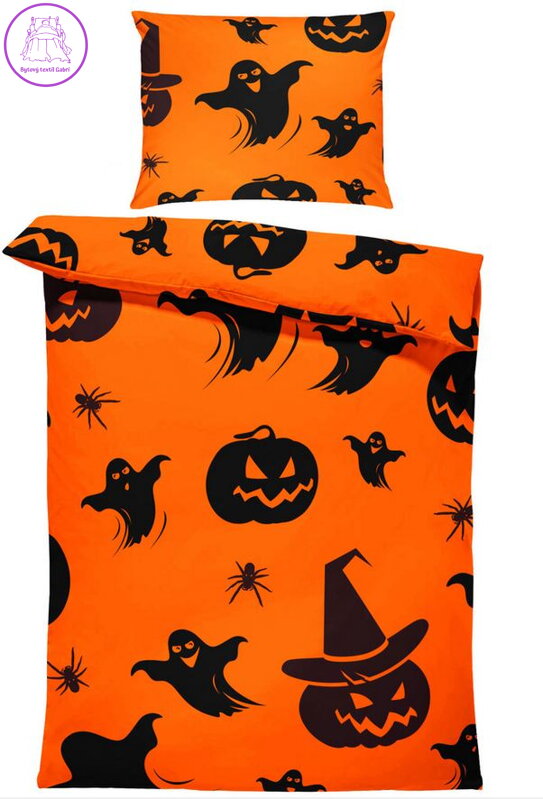 Povlečení z moderního materiálu Interlock fototisk 3D efekt - Halloweenský vzor 2 Povlečení z moderního materiálu Interlock fototisk 3D efekt - Halloweenský vzor 2