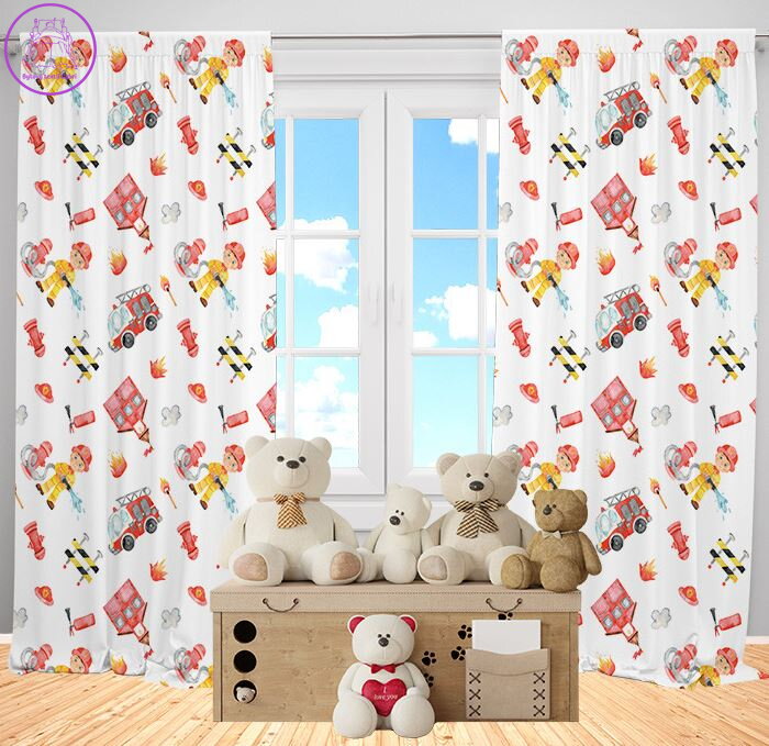 Závěsy dekorační dětské 2x140x250cm - Baby hasič Závěsy dekorační dětské 2x140x250cm - Baby hasič