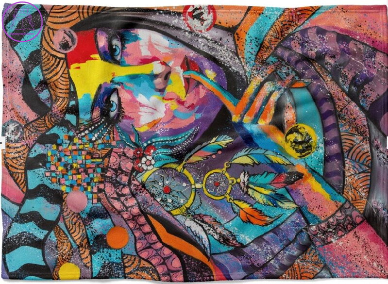  Fleecová fotodeka - indiánka art více rozměrů