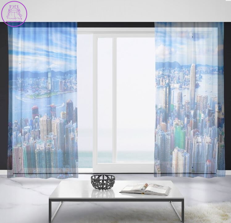 Záclony s 3D potiskem 2x150x250cm - New York Záclony s 3D potiskem 2x150x250cm - New York