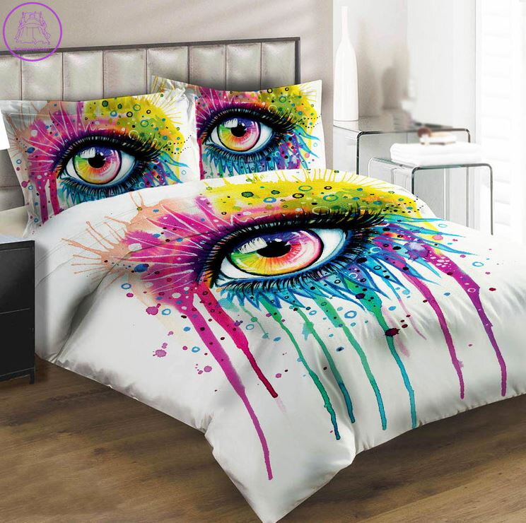Povlečení z moderního materiálu Interlock fototisk 3D efekt - Oko art Povlečení z moderního materiálu Interlock fototisk 3D efekt - Oko art