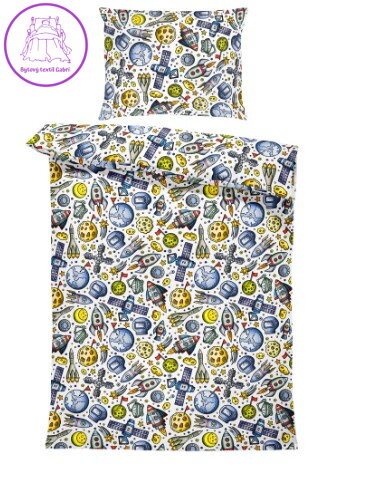 Povlečení Interlock pro miminka - Space Povlečení Interlock pro miminka - Space