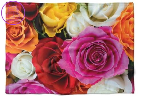  Fleecová fotodeka - Barevné růže více rozměrů 