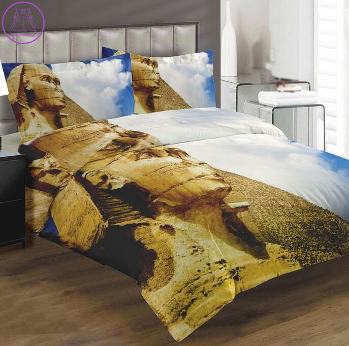 Povlečení z moderního materiálu Interlock fototisk 3D efekt - Sfinga Povlečení z moderního materiálu Interlock fototisk 3D efekt - Sfinga