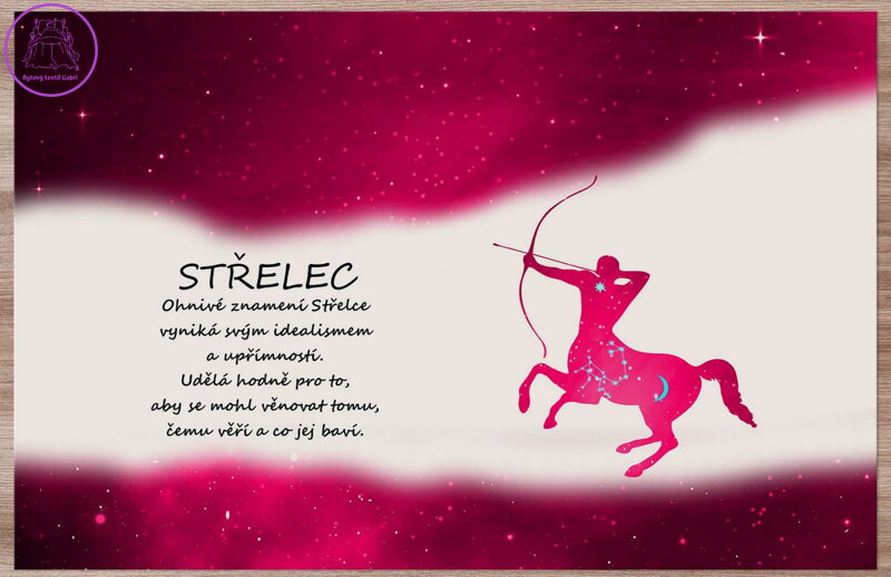 Prostírání Střelec (23.11. - 21.12.) - červené Prostírání Střelec (23.11. - 21.12.) - červené