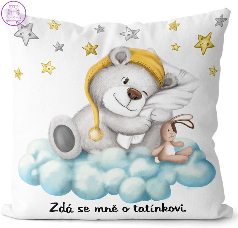 Polštářek Zdá se mně o tatínkovi – bílá Polštářek Zdá se mně o tatínkovi – bílá
