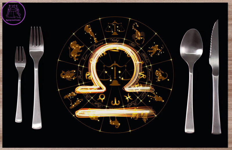 Prostírání na stůl - Symbol znamení Váhy (23.9. - 22.10.) Prostírání na stůl - Symbol znamení Váhy (23.9. - 22.10.)